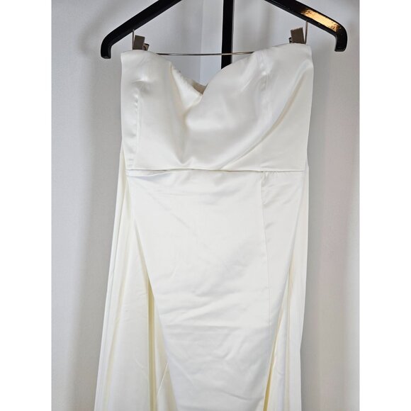 Torrid Satin Strapless Wedding Plus Size Dress-White-SZ 20 - Picture 2 of 16